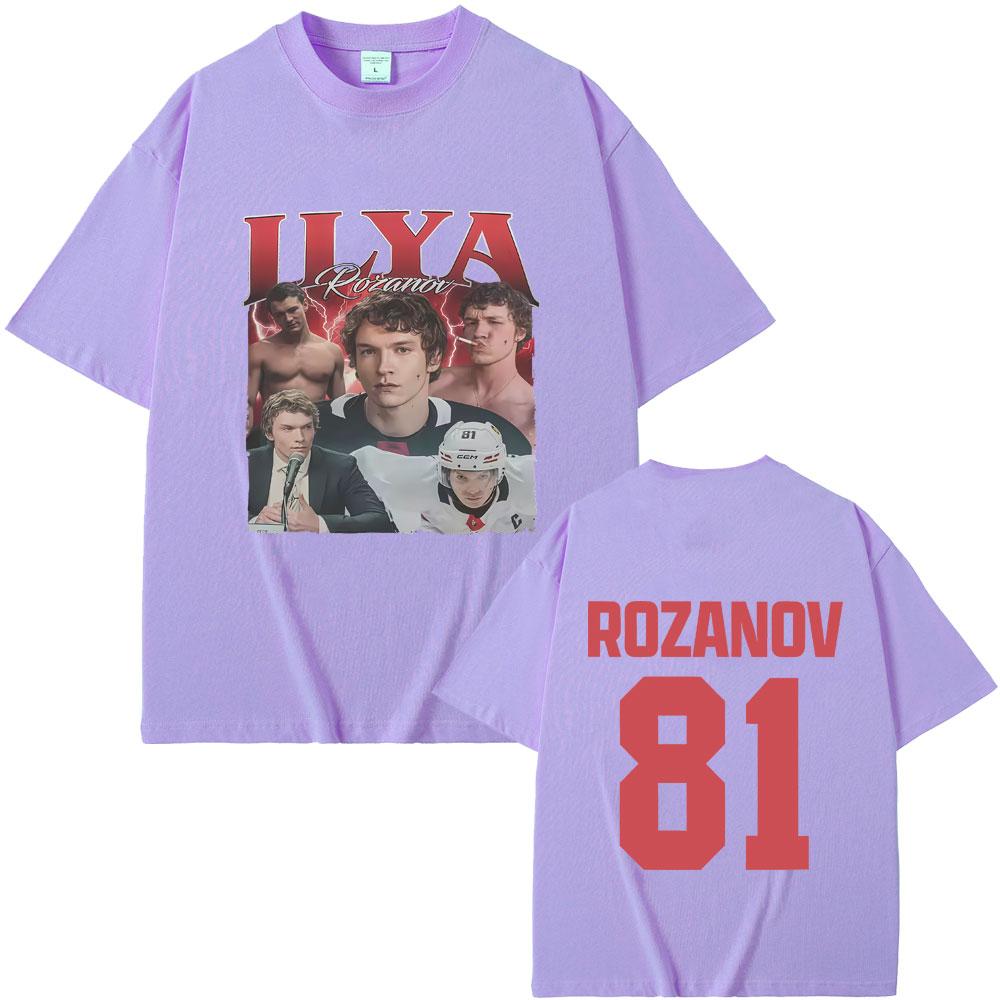 Heated Rivalry Ilya Rozanov Hollanov 81 Tshirt Mens Womens Casual Oversized Streetwear Unisex Fashion Vintage Short Sleeve