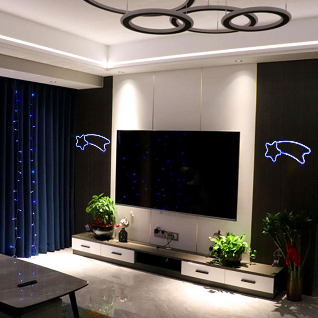 LED Meteor Neon Light Sign Lamp Wedding Birthday Party Decoration Novelty Lighting USB Powered Room Wall Decor Lamp