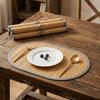 Anti-Slip Woven Oval Placemat Natural Table Mat Lightweight Dining Pad  Dining Decor