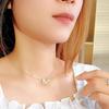 High-End Butterfly White Mother-of-Pearl Diamond Clavicle Necklace