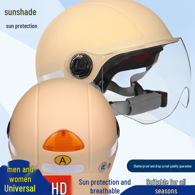 GB Certified Universal Helmet: Half Helmet for Men & Women, Anti-Fog, Four-Season Comfort, Safety Assurance