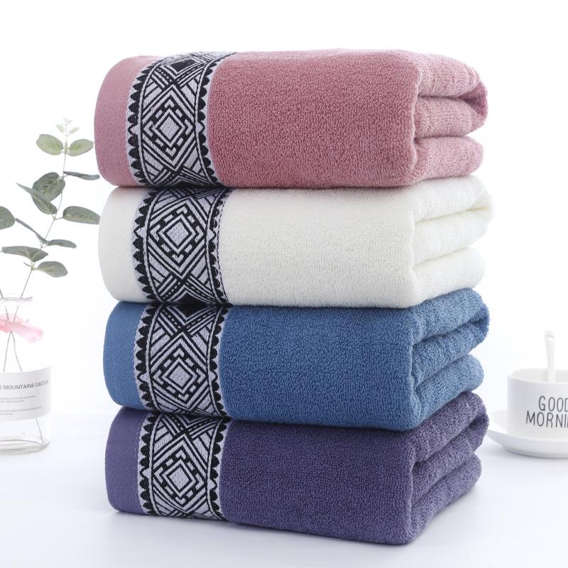 Diamond-shaped Bath Towel Soft Water-absorbent Lint-free Home Daily Holiday Gift Cotton Towel
