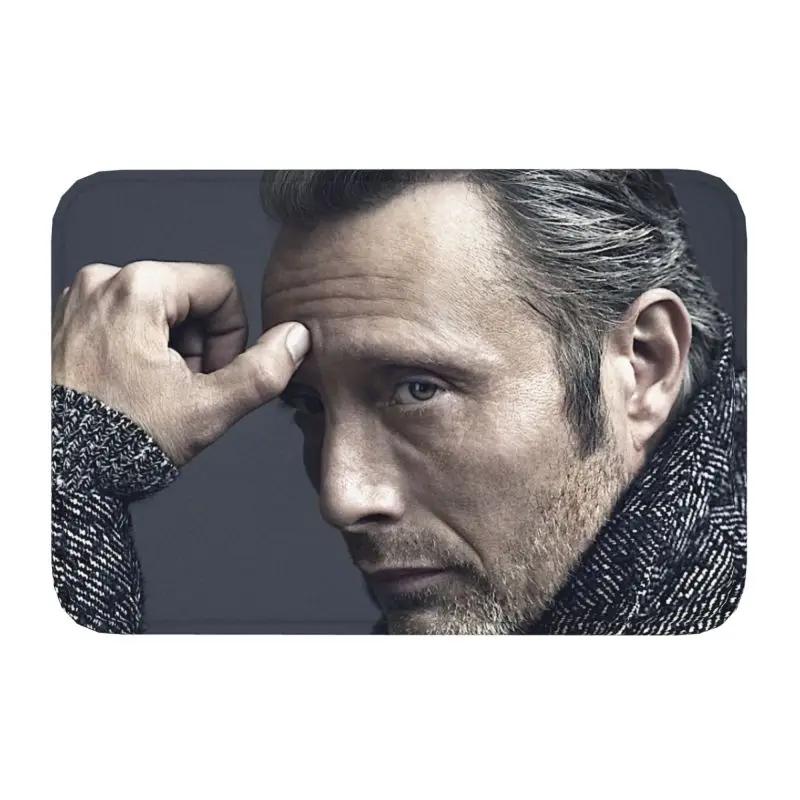 Mads Mikkelsen Floor Door Kitchen Bath Mats Anti-Slip Indoor Hannibal Lecter TV Show Doormat Room Entrance Rug Carpet Footpad