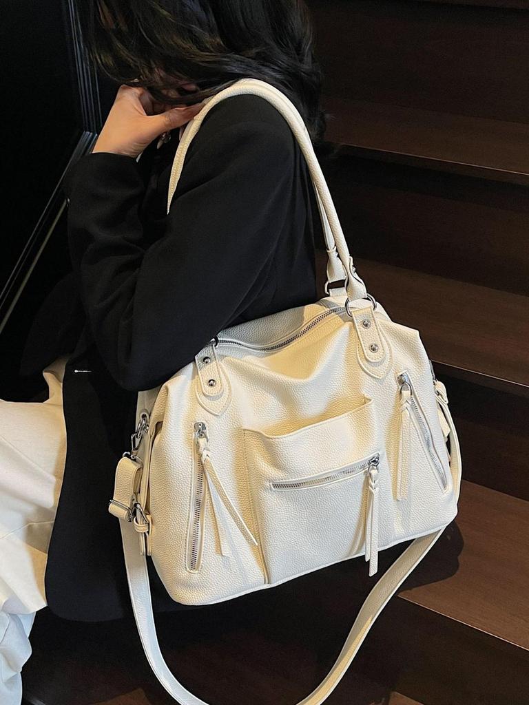 Stylish Women's Large Capacity Tote & Crossbody Bag
