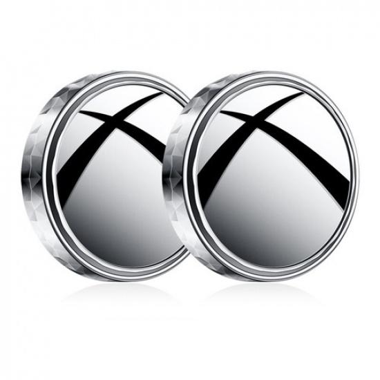 2PCS Car Trucks Blind Spot Mirrors 360° Wide Angle Auxiliary Reversing Mirror ×2