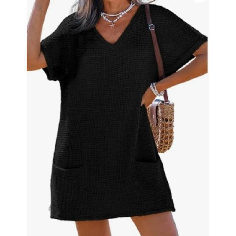 Copricostume da Spiaggia con Tasche e Scollo a V per Donna Yoga e Vacanze