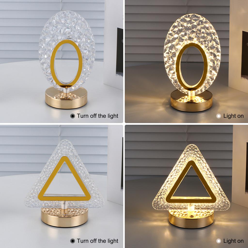 Kristall Tisch Lampe Nacht Lampe Wiederaufladbare Auge Pflege Nacht Lampe Romantische Geschenk Umgebungs Lichter