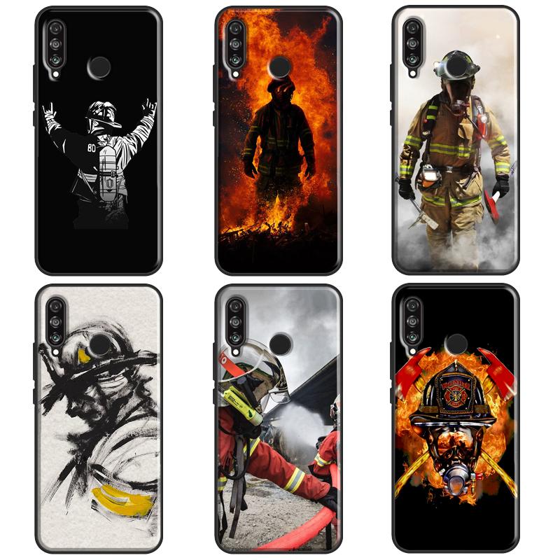 Firefighter Heroes Fireman For Huawei Nova 10 SE 9 5T 12s 12i 11i Y91 Y90 Y60 Y70 Y72 Y61 P20 P30 P40 Lite P60 Pro Case