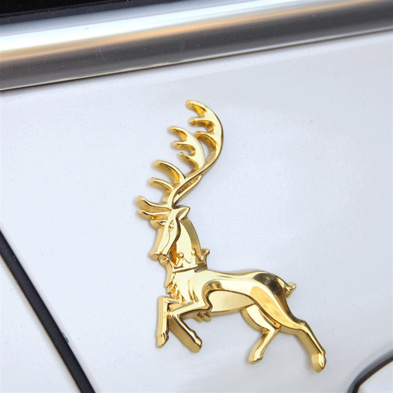 Yilu Pingan 3D Geweih Auto Logo Metallaufkleber für Personalisierte Fahrzeugdekoration