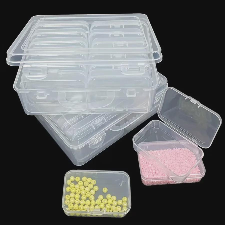 Transparent Plastic Jewelry Storage Box with Lid - 12 to 15 Grids