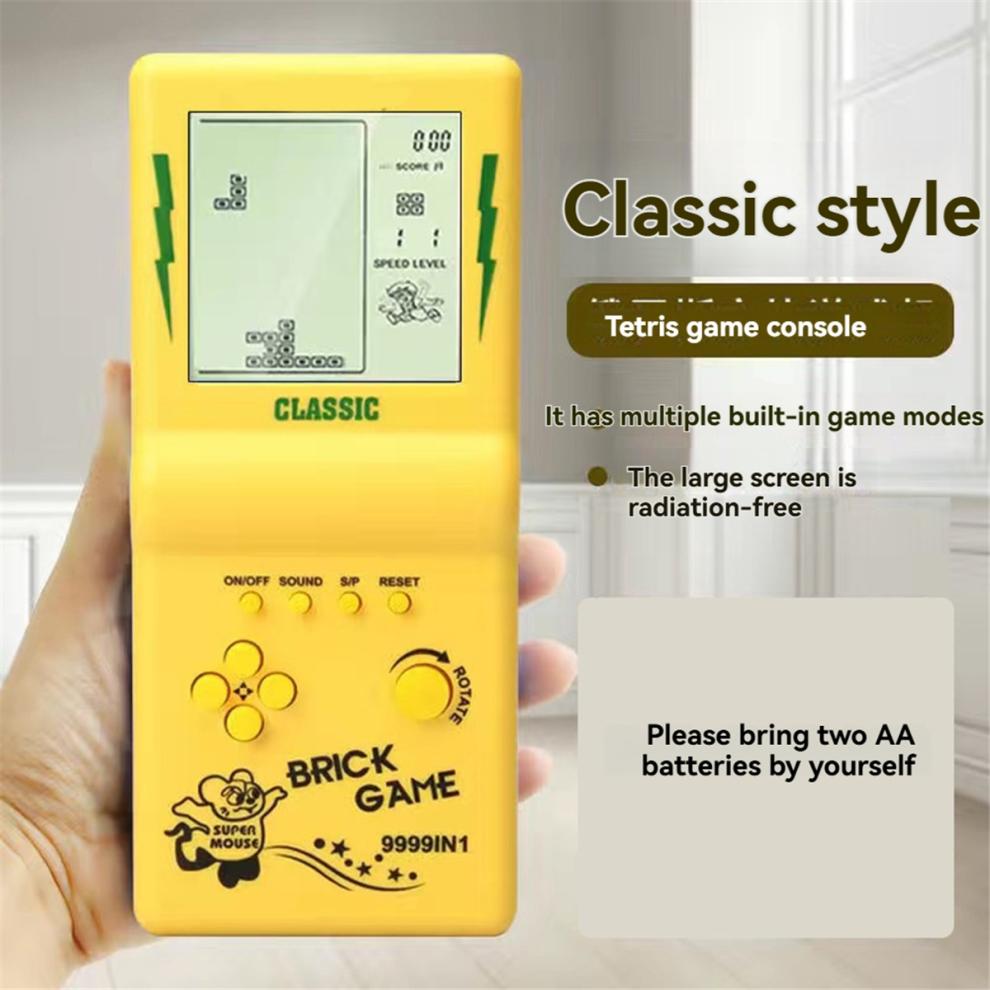 Nostalgická kapesní hra Klasický retro ruční přehrávač Žlutá
