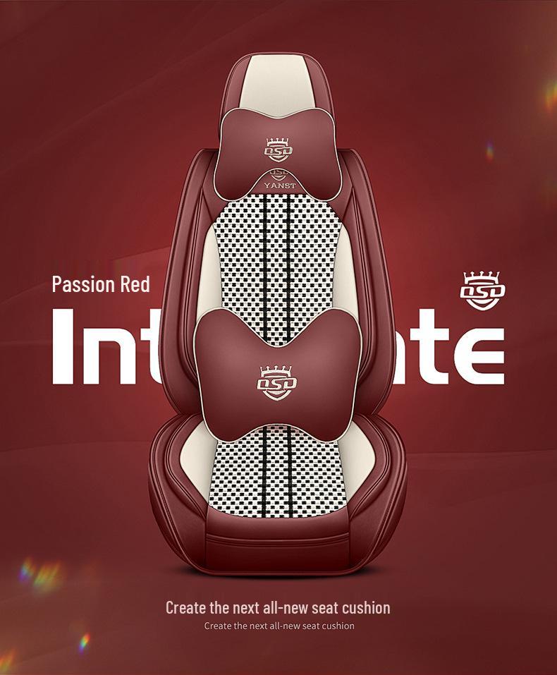 Ice Silk All-Season Car Seat Cushion - Universal Fit for Five-Seat Cars