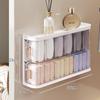 Wall-Mounted Double-Layer Storage Box for Underwear, Socks, and Intimates - Drawer Organizer and Wardrobe Interior Solution.