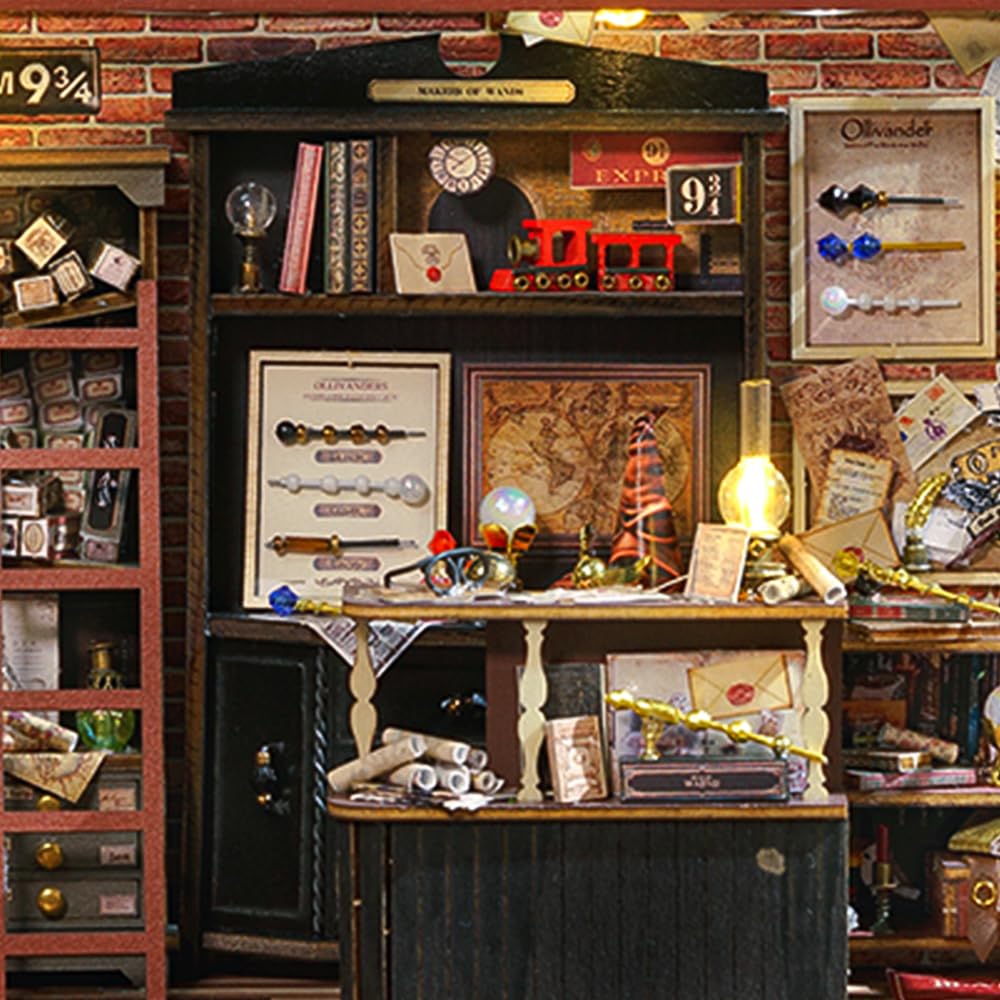 CuteBee DIY miniaturní domeček sada pro panenky snadno sestavitelná sada pro začátečníky, teenagery, ručně vyráběná sada pro dospělé dekorace vánoční dárek k narozeninám s LED diodami