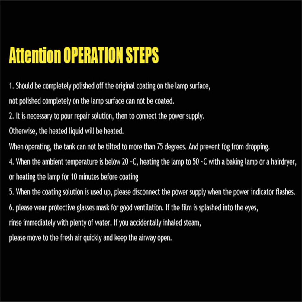 Car Headlight Lens Scratches Yellowing Aging Blurring Cracking Restoration Kit Headlamp Refurbished Atomized Cup