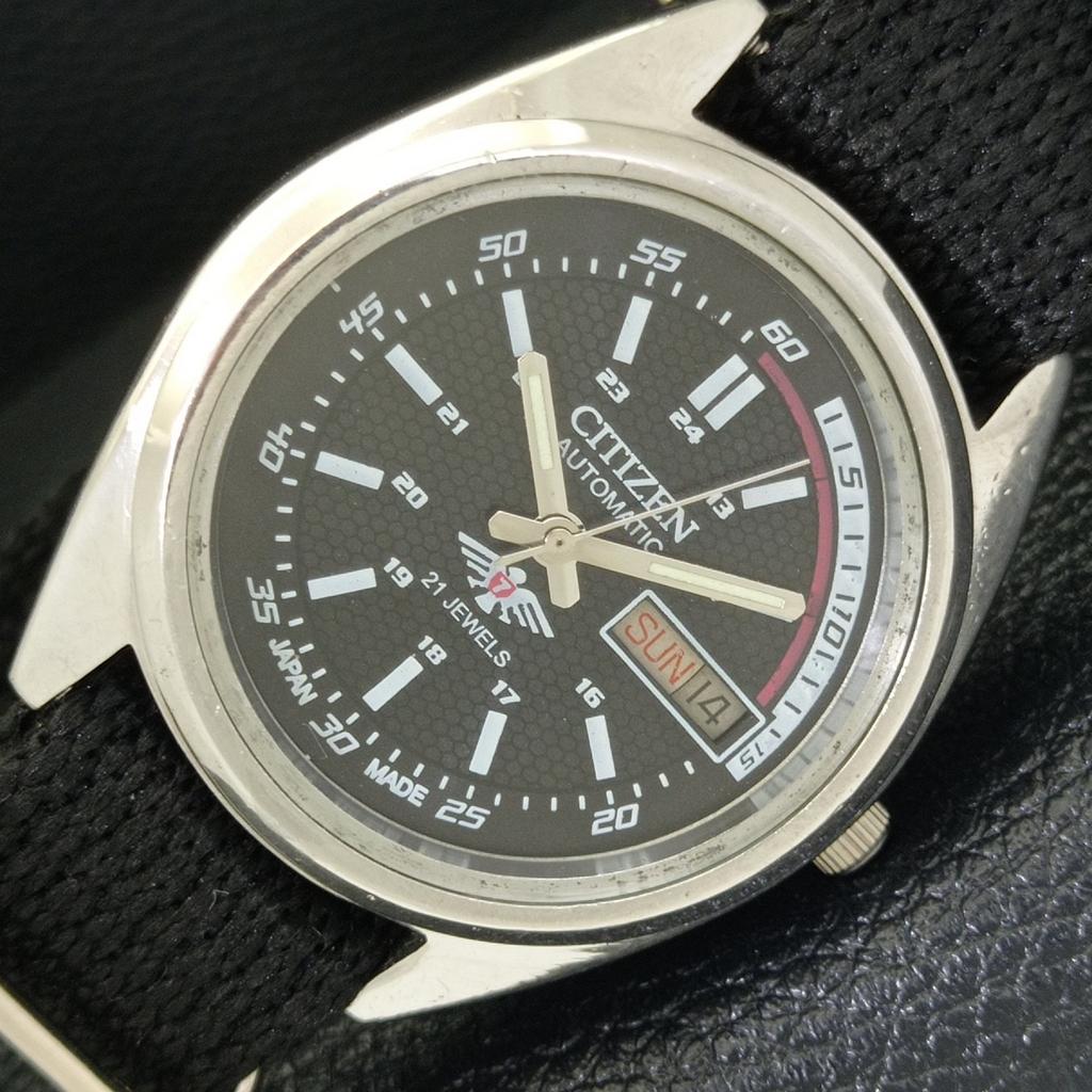 

AUTOMATIC VINTAGE CITIZEN 8200 JAPAN MENS BLACK COLOR DIAL WATCH a500251-2 R151b-a500251