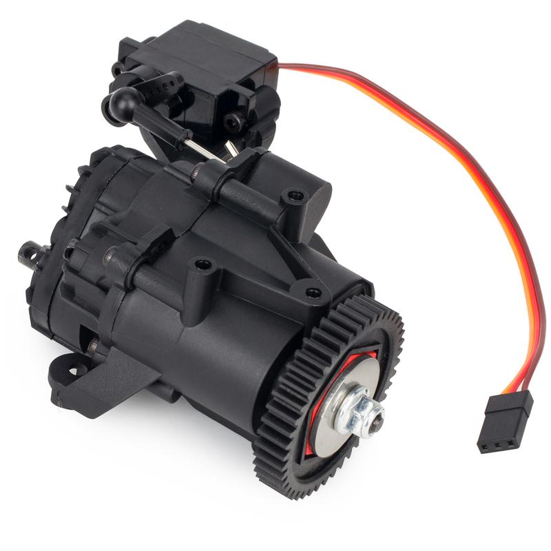 Dual Speed Transmission Gearbox with Servo & Internal Gears for 1/10 TRX4 TRX6 RC Crawler Car Upgrade Parts