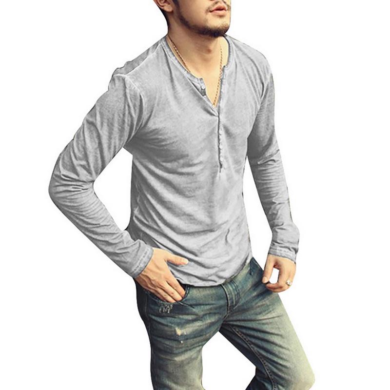 Buy LASPERAL Mens Henley T -Shirts Long 