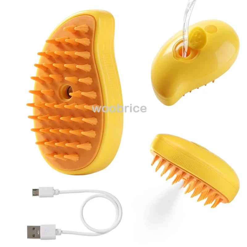 3-in-1 Dog Hair Cat Hair Brush Electric Pet Cleaning Brush Steam Spray Brush Massage Hair Removal Comb Anti Flying Brushes