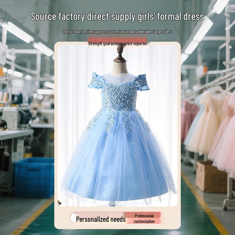 Girls' High-End Piano Performance & Birthday Princess Dress