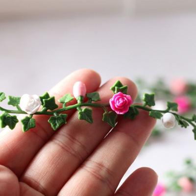 Miniature Pretend Play Simulation Flower Nursery Flower Bed DIY Dollhouse Mini Shrubs Parterre Lawn Flower Vine Model OB11