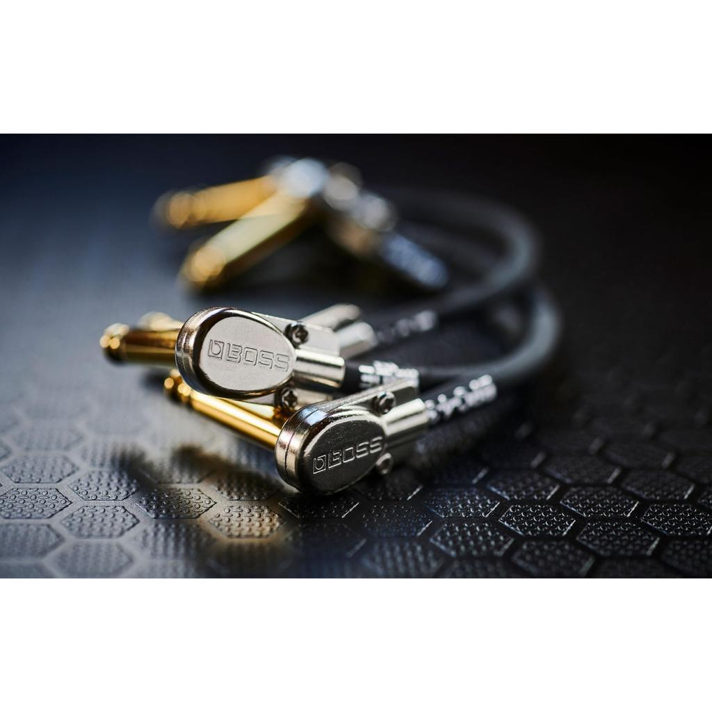 BOSS Patch Gold for Effects Pedal Boards BPC-18 Cable, 45cm, LL-Type Plug, Plated, Space-Saving,