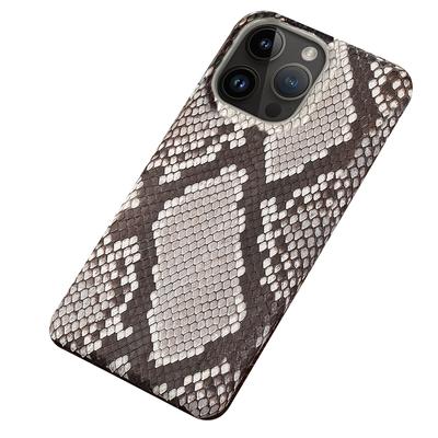 100% Oryginalne Skórzane Etui z Pytona na Telefon Dla iPhone 16 15 11 12 13 14 Pro Max 16Pro Plus Luksusowe Wstrząsoodporne Ochronne Etui na Tył