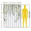 Charming Floral Shower Curtain with Delicate Leaves&Butterflies Enhances Bathroom Aesthetics Eco Friendly Material Easy to Clean
