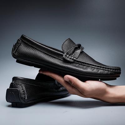 Casual Leather Shoes Men Stylish Men Shoes Genuine Leather Men Loafers Moccasins Slip On Men's Flats Male Luxury Brand Italian