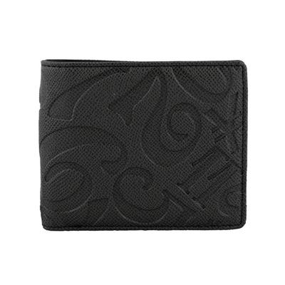 [Frank Miura] Bi-fold Wallet, Folding Wallet, Men's & Women's, Big Money Holder, Simple & Stylish (Embossed Black)