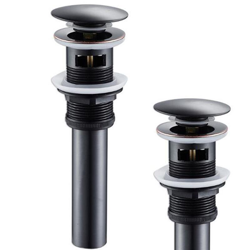 Modern Brass Bathroom Floor Drain with Push Down Pop up for Sink (as the picture,Brass)