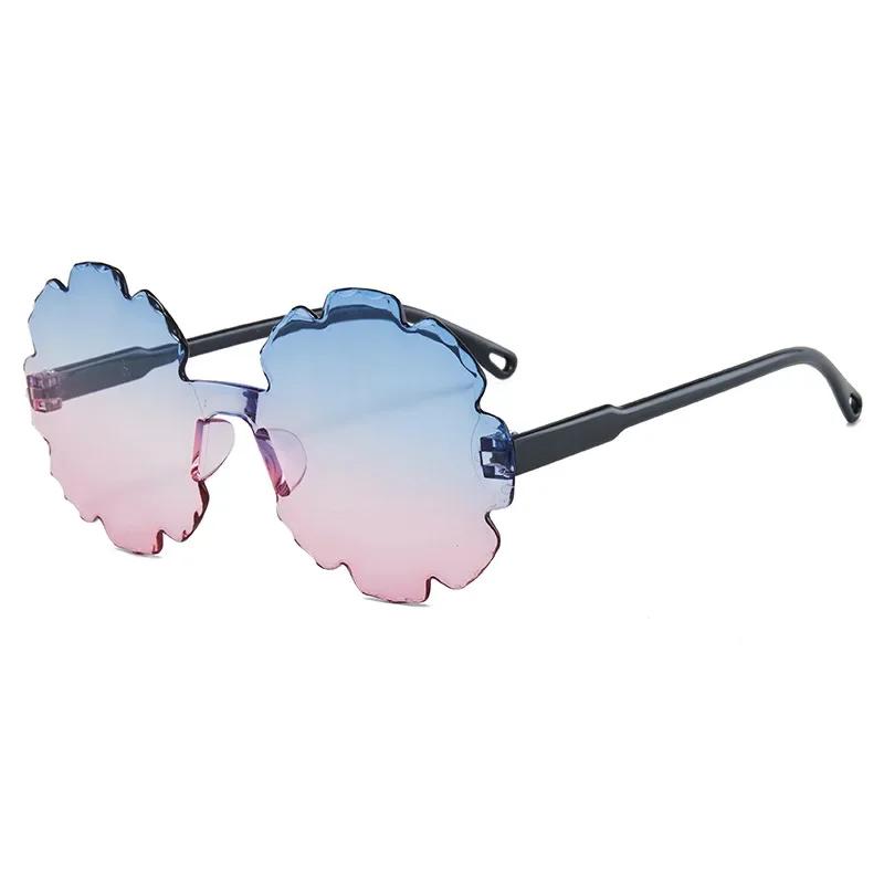 Girls Boys Cute Flower Cartoon Sunglasses Outdoor Sun Protection Children Lovely Vintage Sun Glasses Kids Trendy Sunshade Mirror