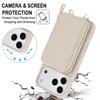 Crossbody Zipper Card Slot Wallet Flip Leather Phone Case For iPhone 17 Pro Max 16 Plus 15 14 13 12 11 RFID Pocket Strap Cover