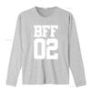 BFF 02 Best Friends Matching tee Bestie Friendship Day T Shirt vintage Washed Breathable Stylish graphic Casual homme