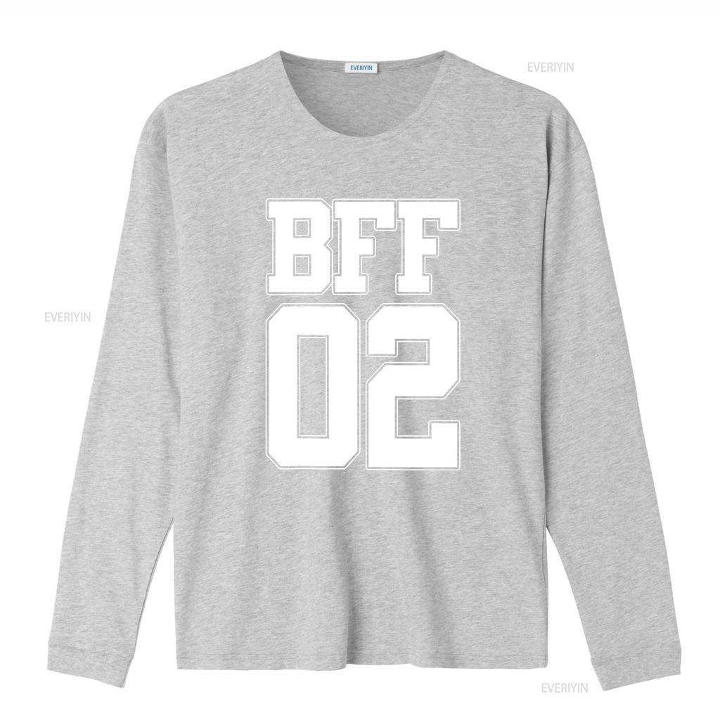 BFF 02 Best Friends Matching tee Bestie Friendship Day T Shirt vintage Washed Breathable Stylish graphic Casual homme