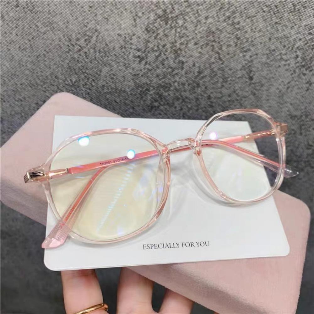 Anti Radiation Glasses Transparent Lens Women Round Anti-Blue Eyeglasses Computer Optical Eyewear Fashion Eyewear