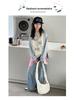 Stylish Girls' Cartoon Color Block Long Sleeve T-shirt - Spring 2026 Edition for Medium & Large Children