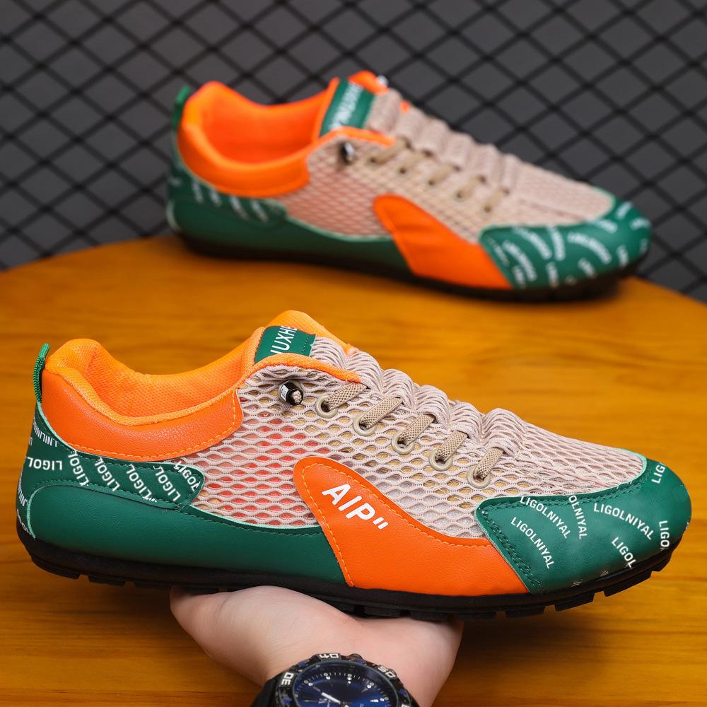 Men's shoes summer new mesh breathable sports casual shoes soft sole light lazy shoes driving shoes