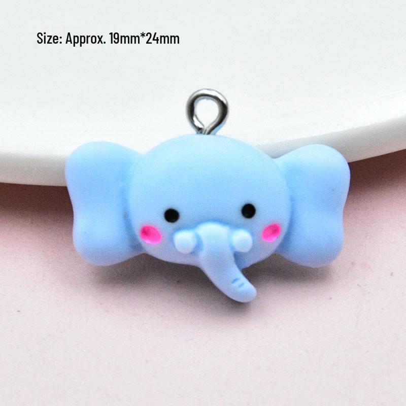 Colorful Resin Cartoon Animal Keychain: Sheep, Rabbit, Frog Pendant for DIY Jewelry