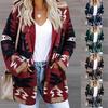2024 Cozy Oversized Holiday Sweater Women Christmas Halloween Printed Cardigan Festival Knit