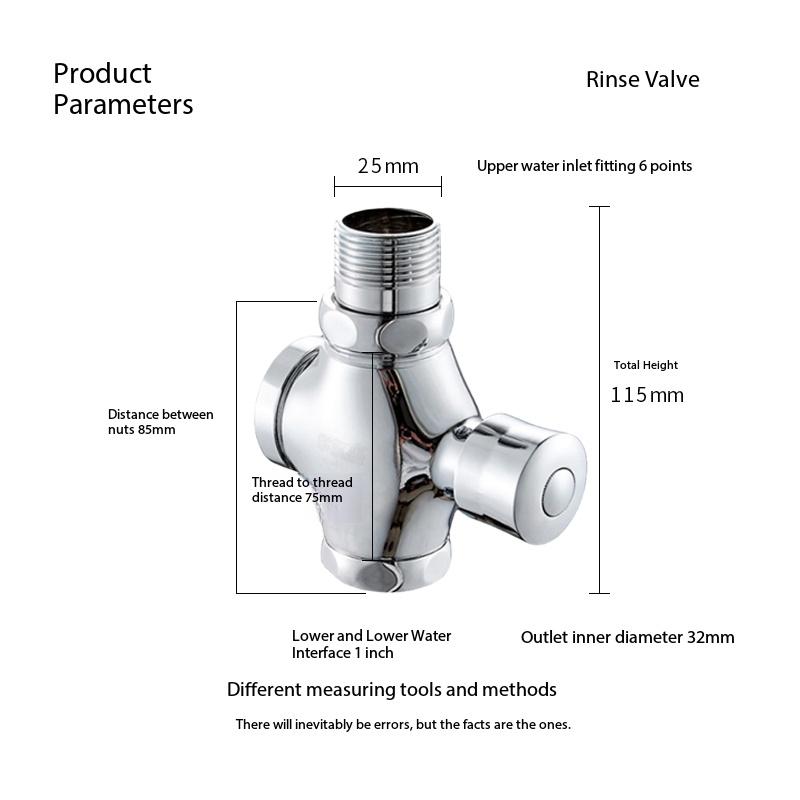Price Hotel Use Water Saving Eco-Friendly Time Delay Wall-Mounted Foot Pedal Control Brass WC Flush Valve
