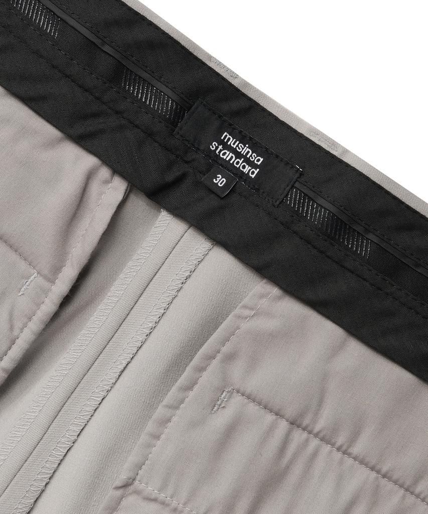 Musinsa Standard Real Wide Belted Slacks [Light Beige]