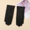 Autumn and Winter German Velvet Warm Women's Gloves Plus Velvet Thickened Windproof Cold and Anti Slip Touch Screen Electric Vehicle Outdoor Riding