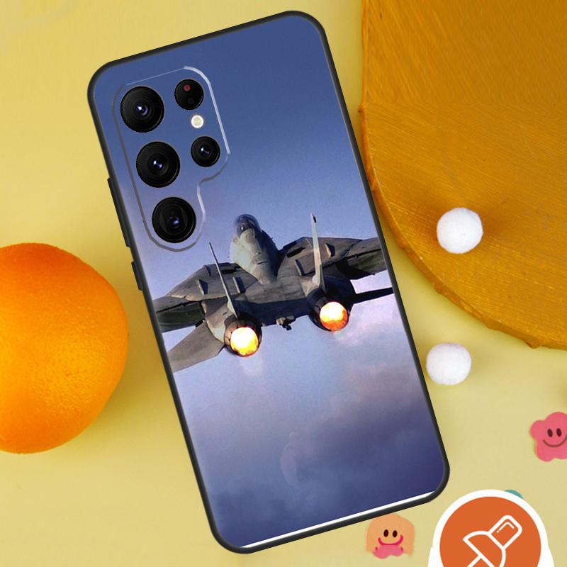 F14 Fighter Tomcat Phone Case For Samsung Galaxy S25 Ultra S24 S22 S21 Ultra S9 S10 S20 Plus S23 FE Funda Cover