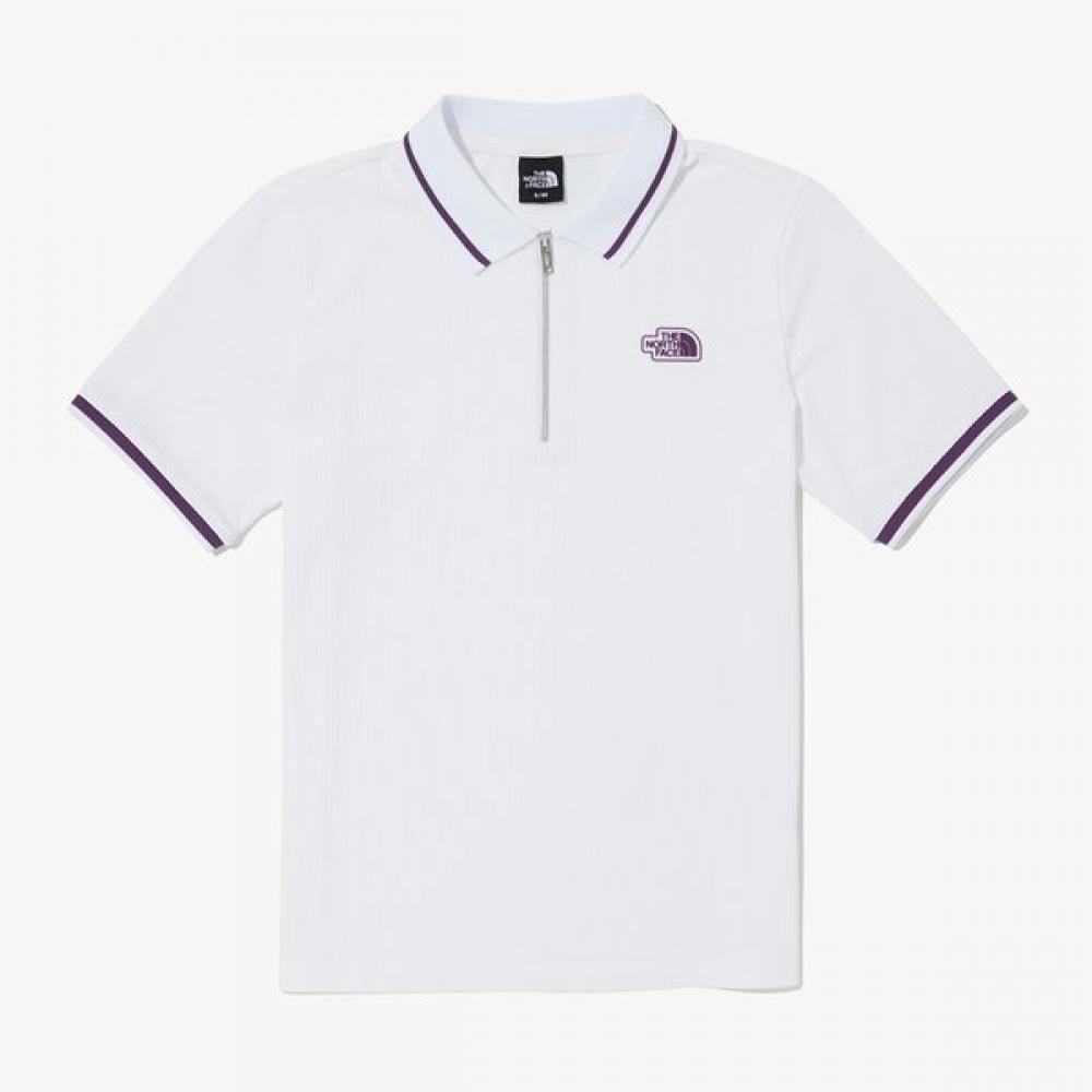 

The North Face Women S Ice Field Short Sleeve Zip Polo Nt7pq37b WHITE/085