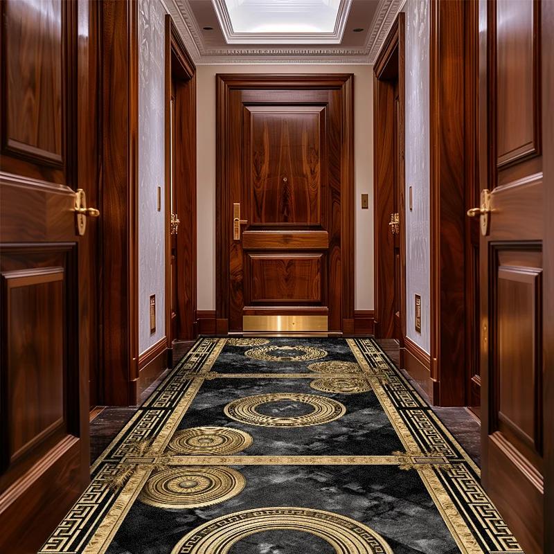 Retro Nordic Aisle Carpet Runner Non-slip Long Corridor Mats Washable Porch Entry Doormat Luxury Living Room Hallway Area Rugs