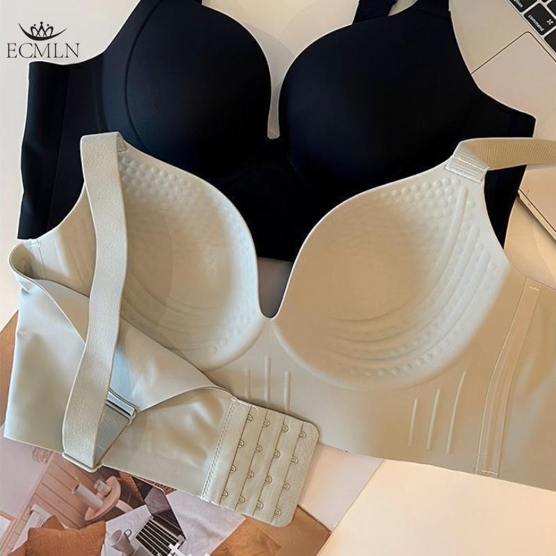 Plus Size Women Underwear Fixed Cup Steel Free No Wire Support Beautiful Back Gather Slimming Seamless Comfort BRAS