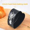 4Inch Heart Shape Baking Tray Removable Bottom Stainless Steel Toast Loaf Baking Mold Cooking Gadget