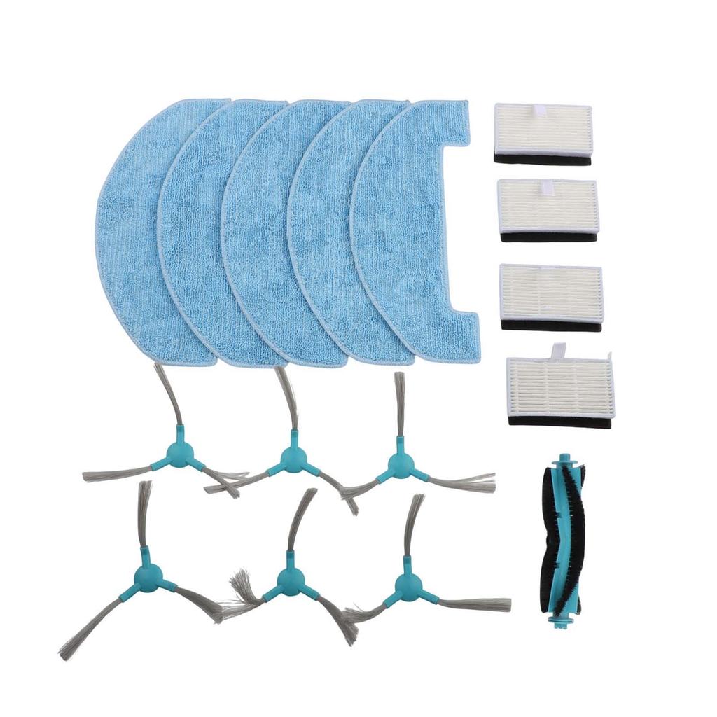For TESLA ForRoboStar IQ400 Plus For Midea S5 Plus For Conga 2299 Ultra Vacuum Roller Side Brush Filter Mop Cloth Kit 16pcs