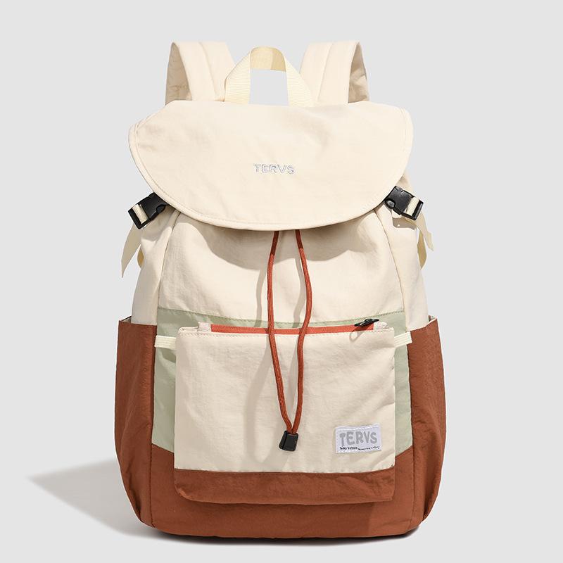 School Bag New Mountain High Value Fresh Contrasting Color Backpack Men and Women Simple Lightweight Travel Spring Outing Mountaineering Backpack